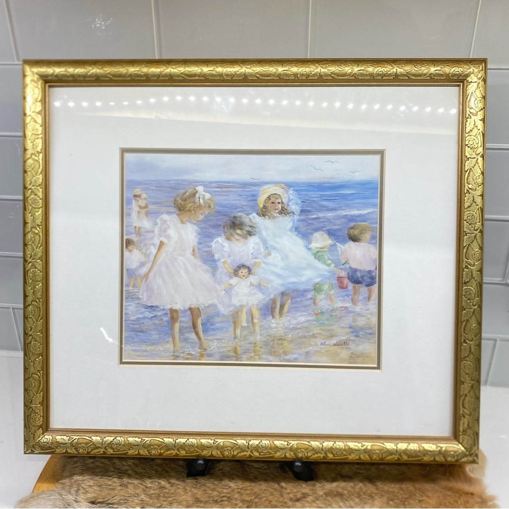 Helene Leveillee Artwork "On vacation at Last," Pastel Ocean Art Prints Signed
